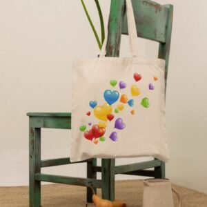 Globos corazones colores.