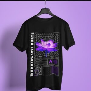 Purple flower vaporwave.